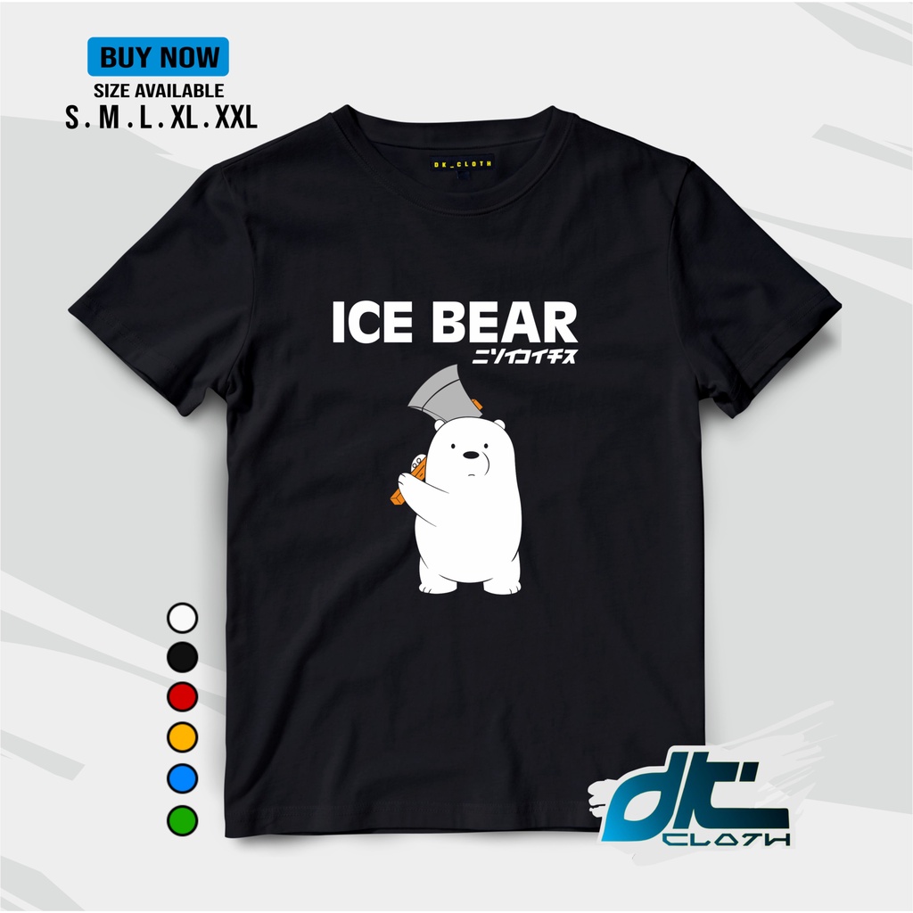 Kaos Baju ablon Distro pria BEAR SQUAD ICE BEAR Sablon DTF lengan pendek cotton combed 30s