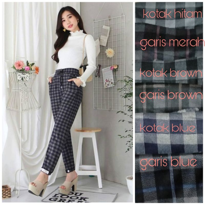 ((ORIGINAL))IMPORT / XXXL CELANA WANITA BAGGY PANTS SEMI SUEDE PREMIUM