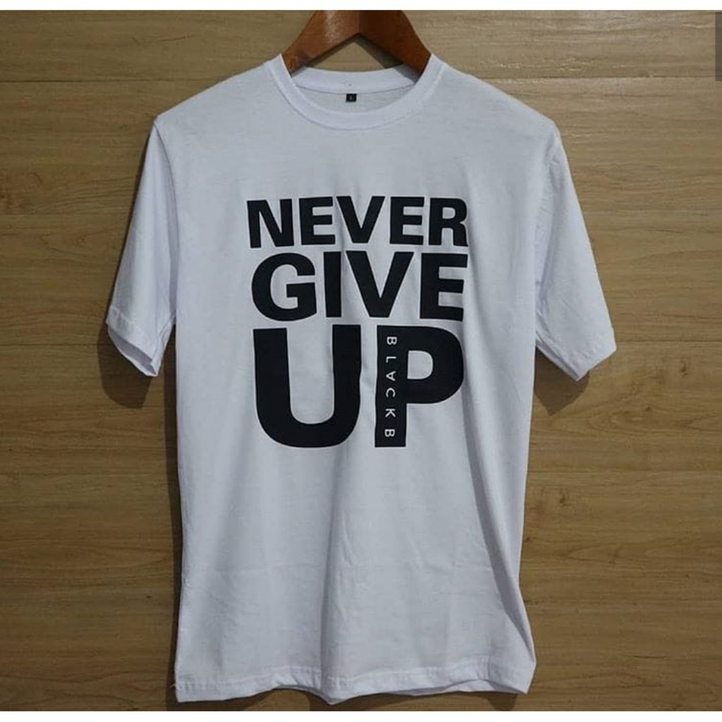 Baju Kaos NEVER GIVE UP MO SALAH LIVERPOOL UCL SEMI FINAL 2019 BARCELONA Cotton Combed 30s PUTIH