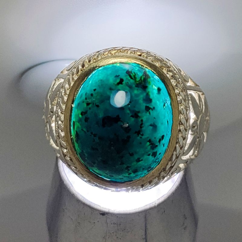 NATURAL CRYSOCOLLA CHALCEDONY BACAN DOKO KRISTAL KODE 01949