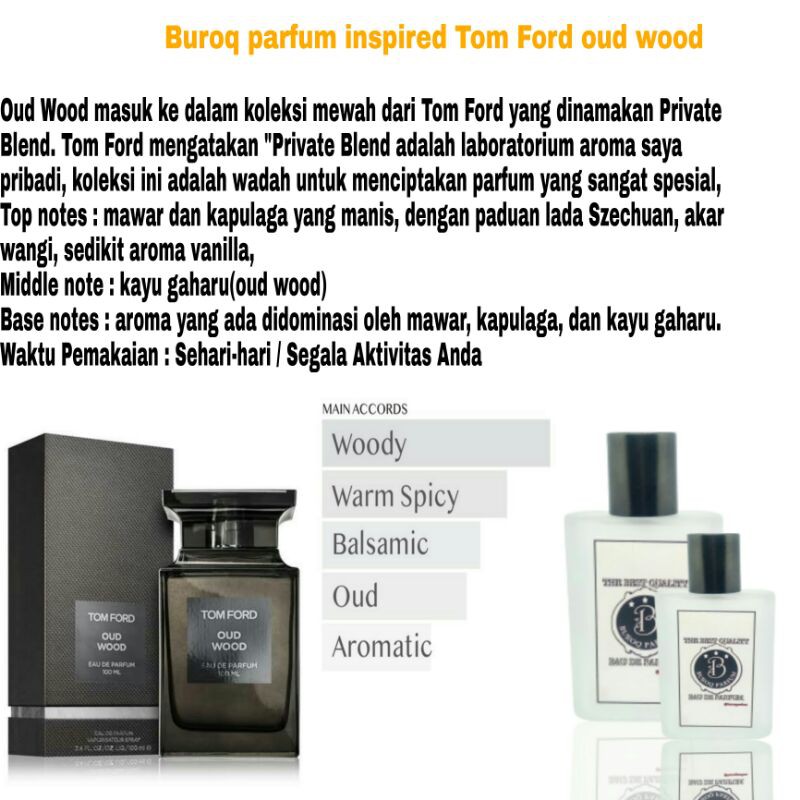 PARFUM TOM FORD OUD WOOD INSPIRED PARFUME PRIA TAHAN LAMA AROMA KAYU