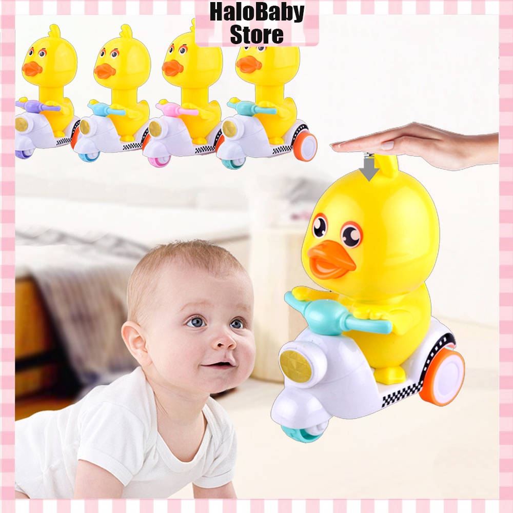 Halobaby Mainan Anak Bayi Tekan Mainan Bentuk Bebek Sepeda Motor Bisa Untuk Hadiah Anak