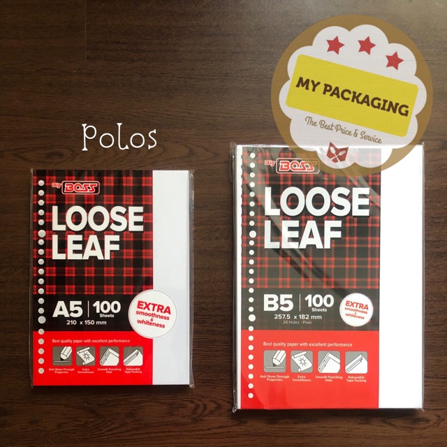 ISI LOOSE LEAF POLOS merek BIG BOSS