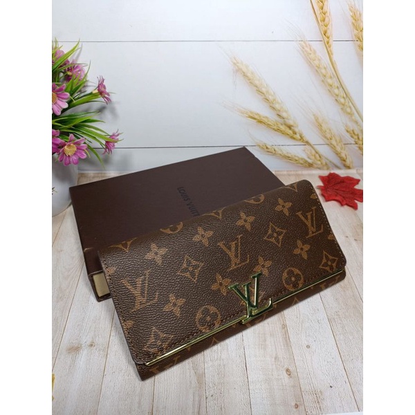 Dompet Lipat Lv Wanita Murah Import Free Box Bisa COD