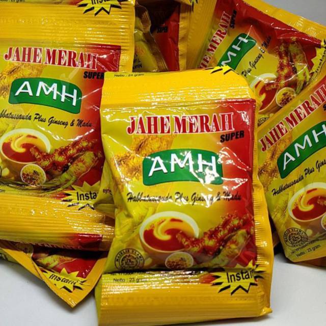 

Jahe Merah AMH 12 Sachet Jahe Merah SULE Super plus Ginseng Habbatussauda Madu