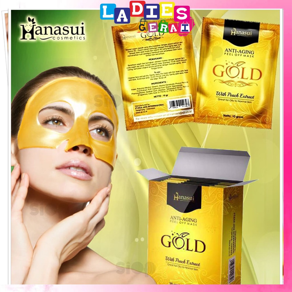 Masker Gold Hanasui / Hanasui Anti Aging Peel Off Mask Gold