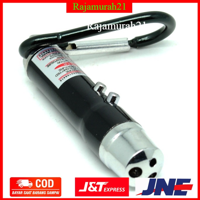 Pointer 3 in 1 Red Laser Pointer 1mw 650nm + Flashlight &amp; UV - A-LPP-006 - Black - OMLP0KBK