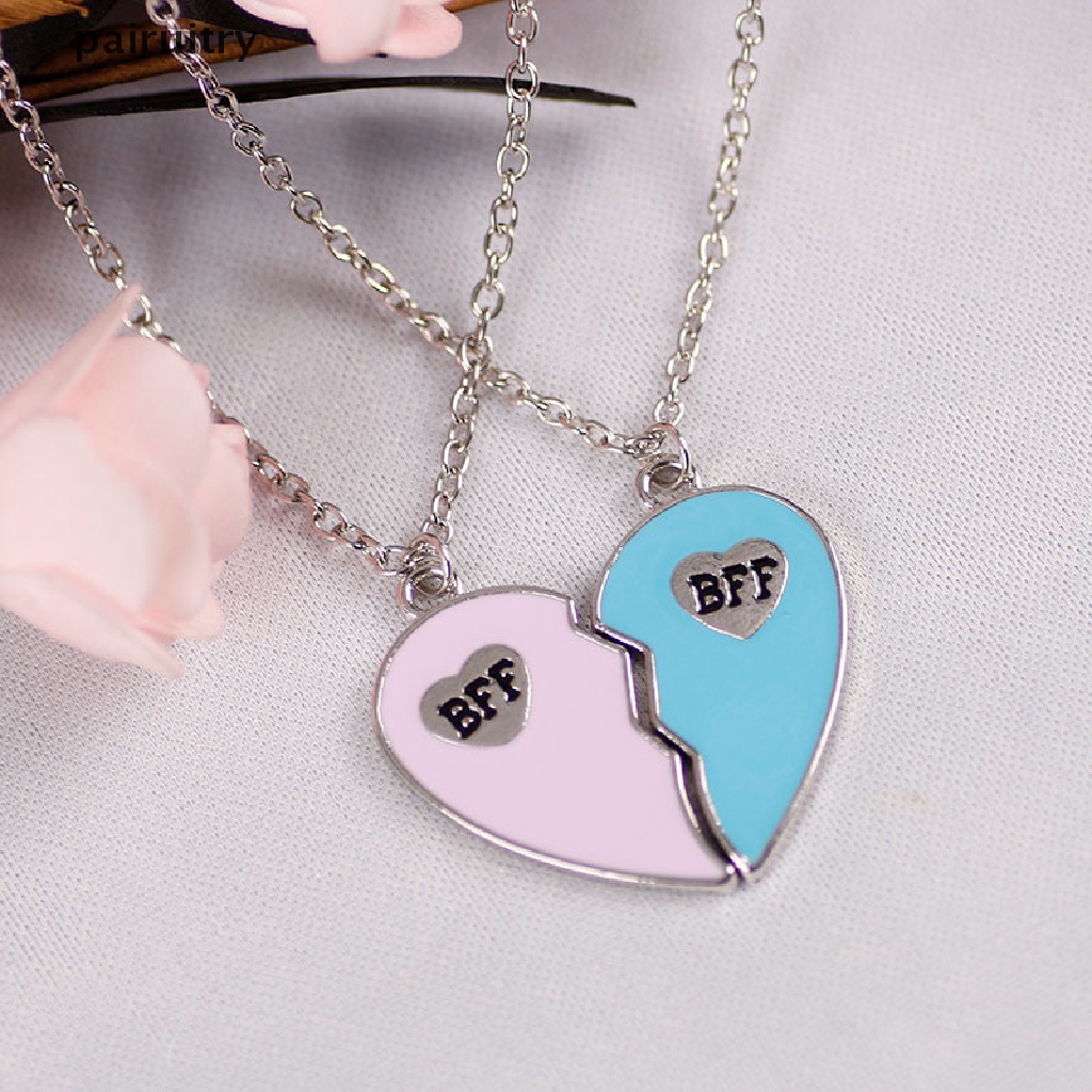 Prt 2Pcs Kalung Persahabatan Liontin Desain Honey Love Warna Pelangi Untuk Hadiah PRT