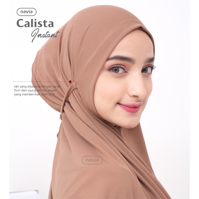 [𝗡𝗮𝘃𝗶𝗮] Calista Instant | Hijab instan jersey | Hijab anti tembem | Bergo hijab | Bergo instant-4