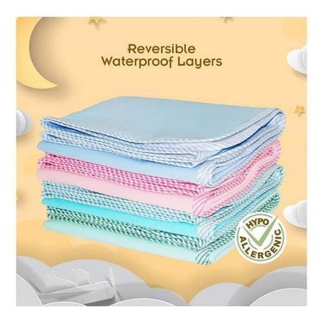 BABYBEE Reversible Waterproof  Layers Changing Mat  Perlak Bayi Baby Bee - Blue