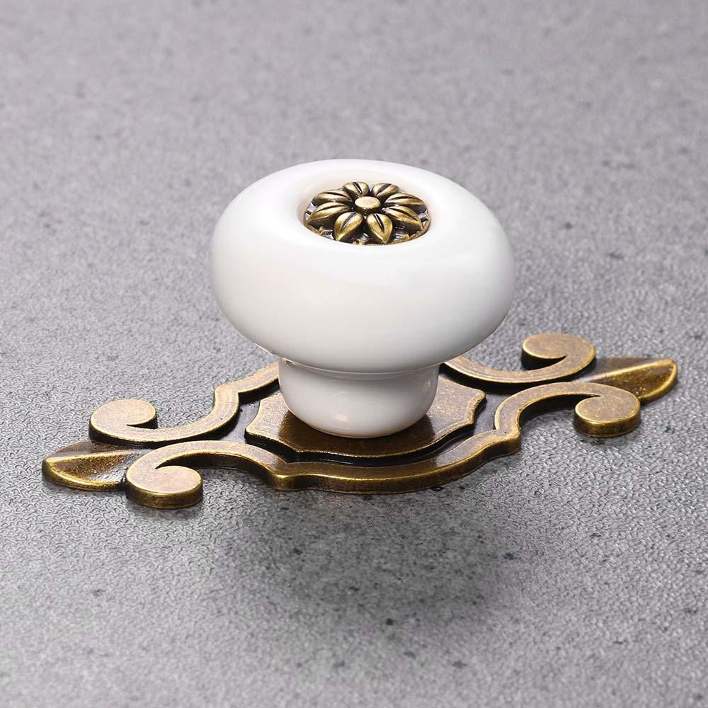 [Elegan] Knob Pintu 2per4/6pcs Vintage Kabinet Lemari Pakaian Zinc alloy Pegangan Laci