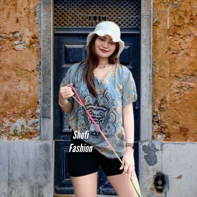 BAJU BARONG BALI PRIA WANITA DEWASA KAOS POLOS KAOS BARONG BALI KAOS OVERSIZE Atasan Wanita Tanktop Croptop