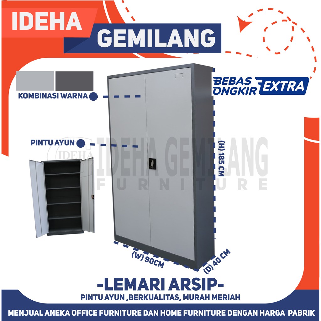 Lemari Arsip Pintu Ayun FREE ONGKIR