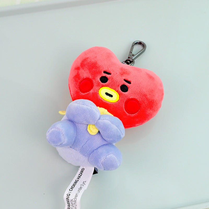 Kpop  Mainan Gantungan Kunci Boneka Plush Tata Chimmy Cooky