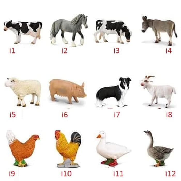 Miniatur Hewan Mainan Binatang Mb Ternak Sapi Ayam Domba Bebek