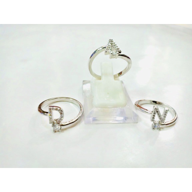 Cincin alfabet silver cincin huruf / cincin inisial