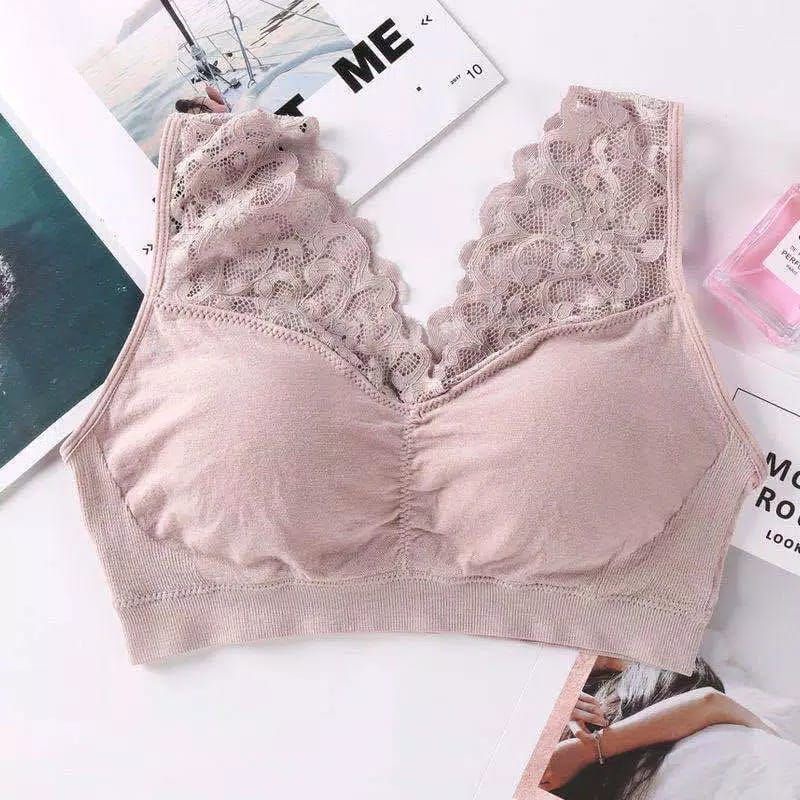 Medan Termurah KD01 Bra Tanpa Kawat Bahan Halus Import/BH renda Elastis Sexy