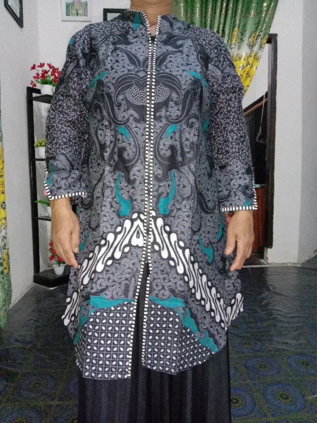 Terlaris Serut Genes Jelita Tunic Navbor Yelbor Whitbor Creambor Tunik Batik Modern Hrb030 Dolbi Dob