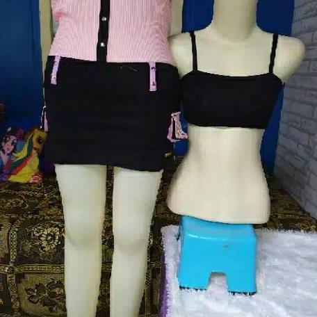 stelan rok jaring rumbe baju olahraga senam sexy sport