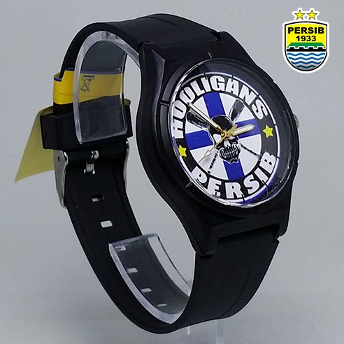 JAM TANGAN PERSIB ANTI AIR #HOOLIGANS (+BOX JAM BB &amp; +BATREI CADANGAN)