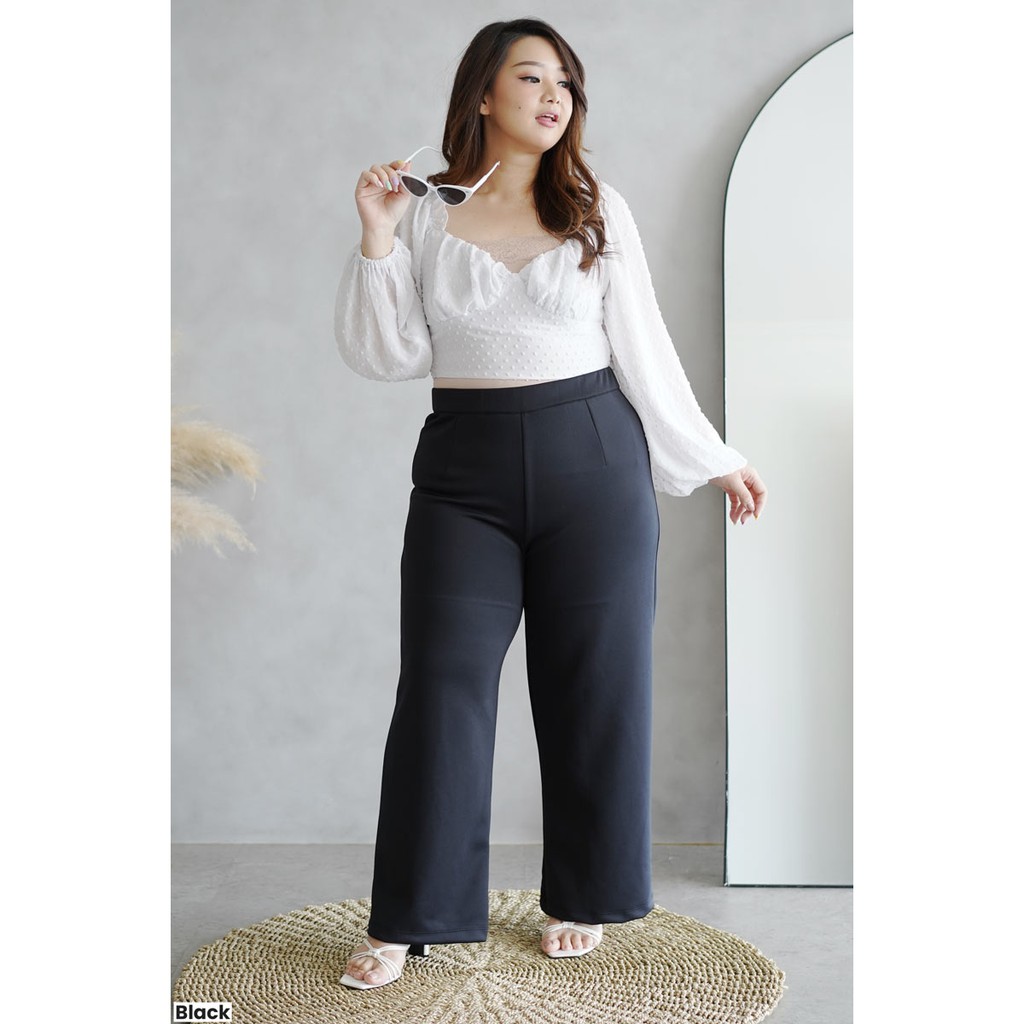 JANE COLLECTION || Jumbo Size High Waist Culottes Pants Celana Kulot Jumbo Celana Kerja BIGSIZE XXXL