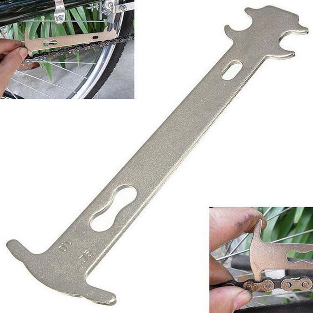 Lanfy Rantai Sepeda Memakai Checker Profesional Stainless Steel Multi-Fungsional Repair Tool Chain Link Tool Sepeda Gunung Sepeda Alat Perbaikan Alat Penghilang Pengukuran Penggaris