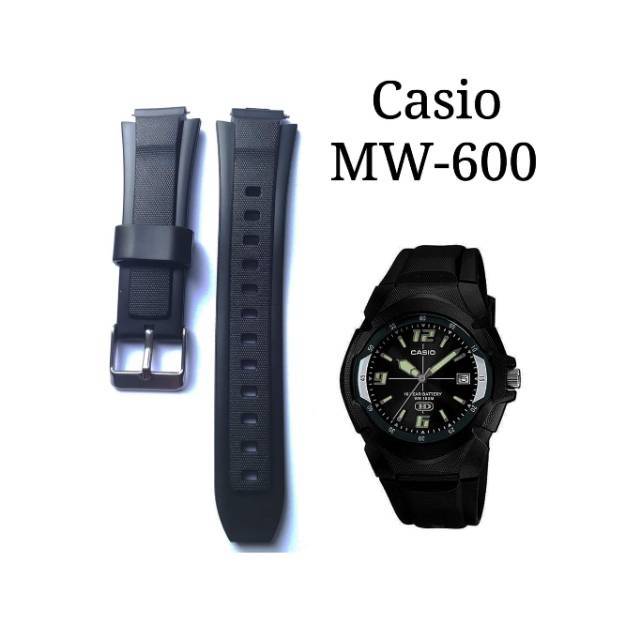 STRAP TALI JAM TANGAN CASIO MW600 MW-600 RUBBER STRAP TALI JAM CASIO MW600 MW 600