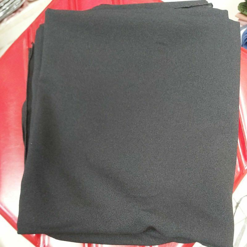 Pashmina Diamond Crepe Italiano Stretch Premium (175cm × 75cm)-Hitam