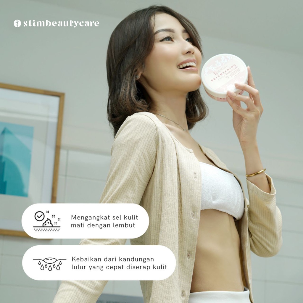 BRIGHTENING WHITENING SCRUB BEAUSHINE (LULUR PEMUTIH BPOM)
