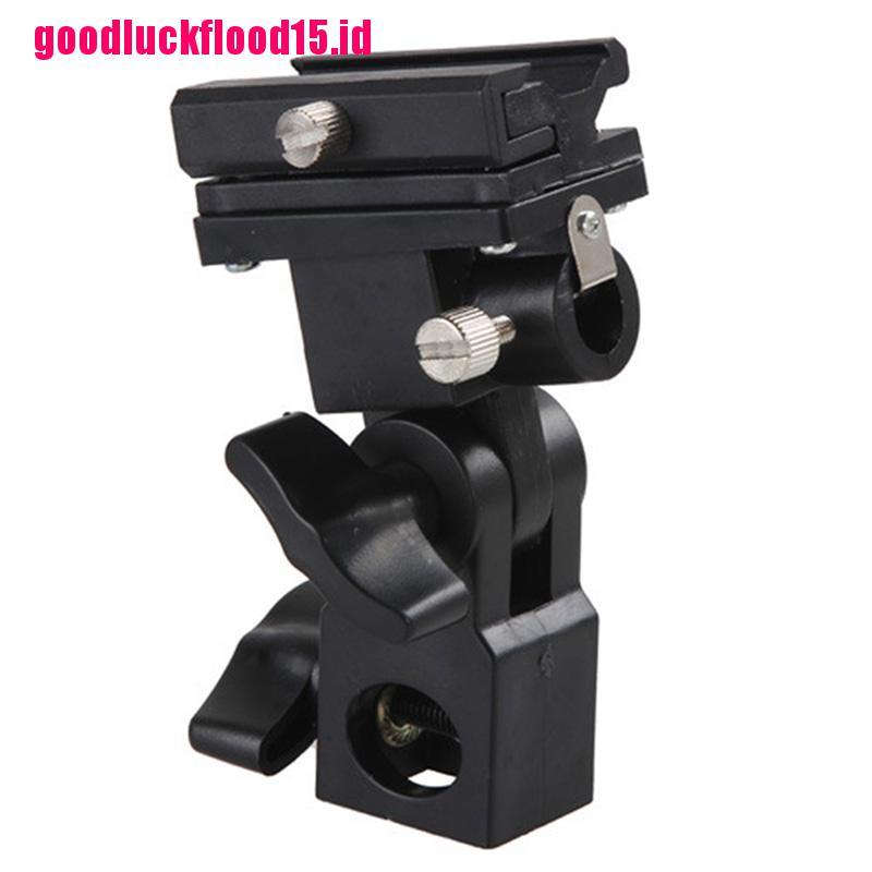 (LUCKID) Bracket Hot Shoe Tipe B Holder Lampu Flash / Payung Fotografi