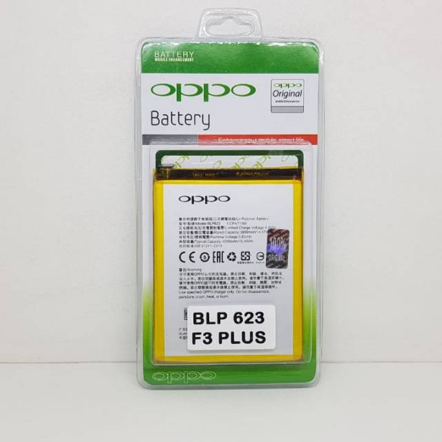 Baterai Oppo F3 Plus F3+ Batre Oppo BLP623 BLP-623 Batre Oppo R9S Plus R9S+ 4000mAh