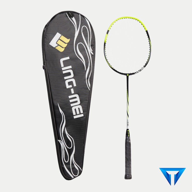 LingMei -  Carbon fiber Raket Badminton C88 - Original Badminton Racket Free Grip Tape Ling Mei