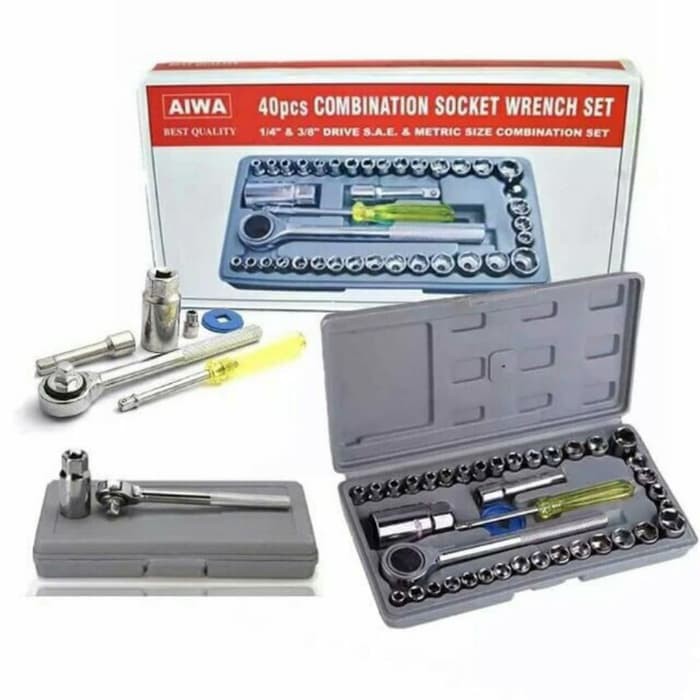 Kunci Shock Socket / Kunci Sok Wrench Set 40 in 1 / KUNCI SHOCK PAS