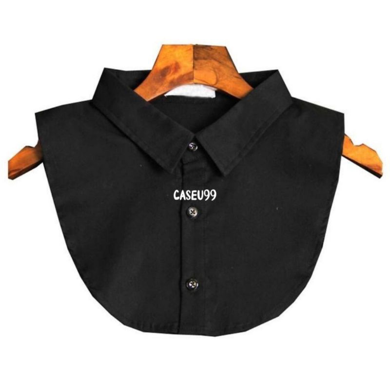 Kerah Palsu/ fake collar/ kemeja leher/ manset leher Korean style west style/ haechan renjun nct jay sunoo enhypen younghoon the boys satu set basic color/ warna hitam putih kolarr kolar-Hitam creap
