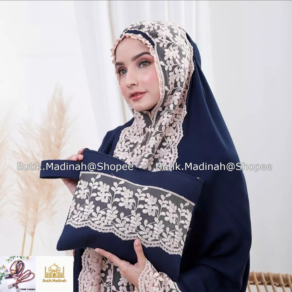 BUTIK.MADINAH MUKENA DEWASA SHIREEN RENDA MEWAH PREMIUM JUMBO