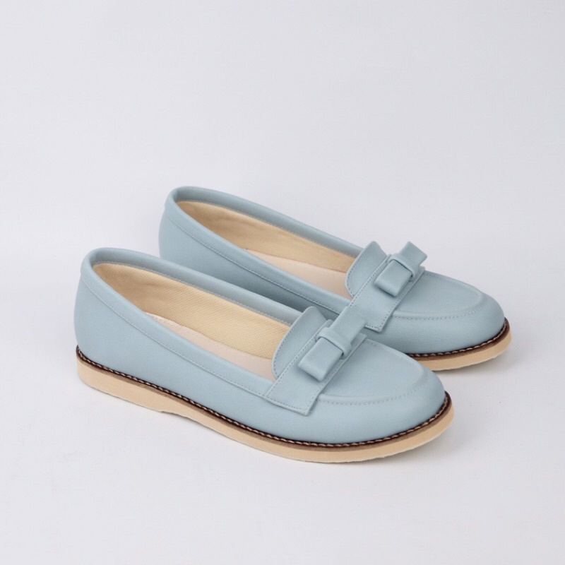 [SIAP KIRIM] BRShoes3 Biru Sepatu Kerja Casual Flat Wanita