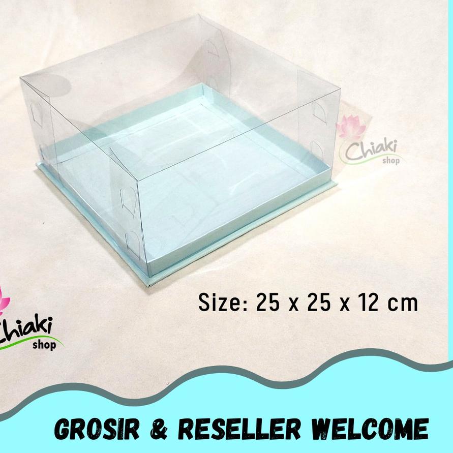 

◊ Box Mika ALAS BLUE 25 x 25 x 12 Cupcake isi 9 Cake Pudding Tart Dus BIRU Karton Tebal Chiaki Kotak ✺