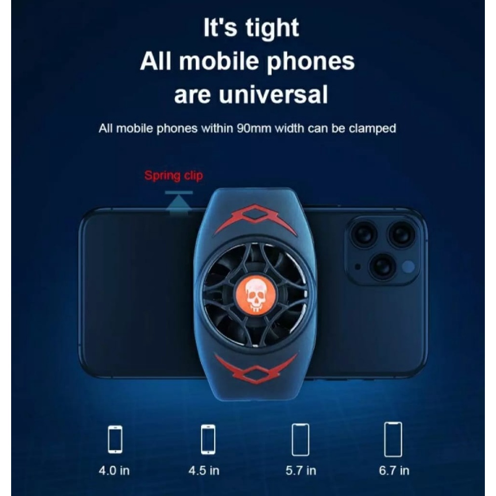 Kipas Pendingin HP Smartphone Cooling Fan USB Handphone Mobile Radiator X13-Cooling Pad HP Gamepad-Gaming Smartphone Mobile Radiator X3-Kipas Pendingin Handphone Fan Holder Radiator USB Portable
