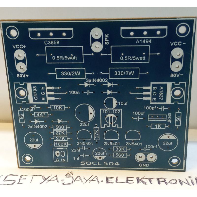 Jual PCB power driver amplifier SOCL 504 mono | Shopee Indonesia