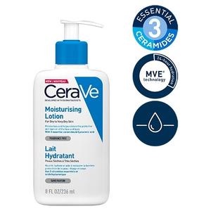 Cerave Moisturising Lotion (236ml) - Cerave Foaming Facial Cleanser (236ml) Face Wash [Original]