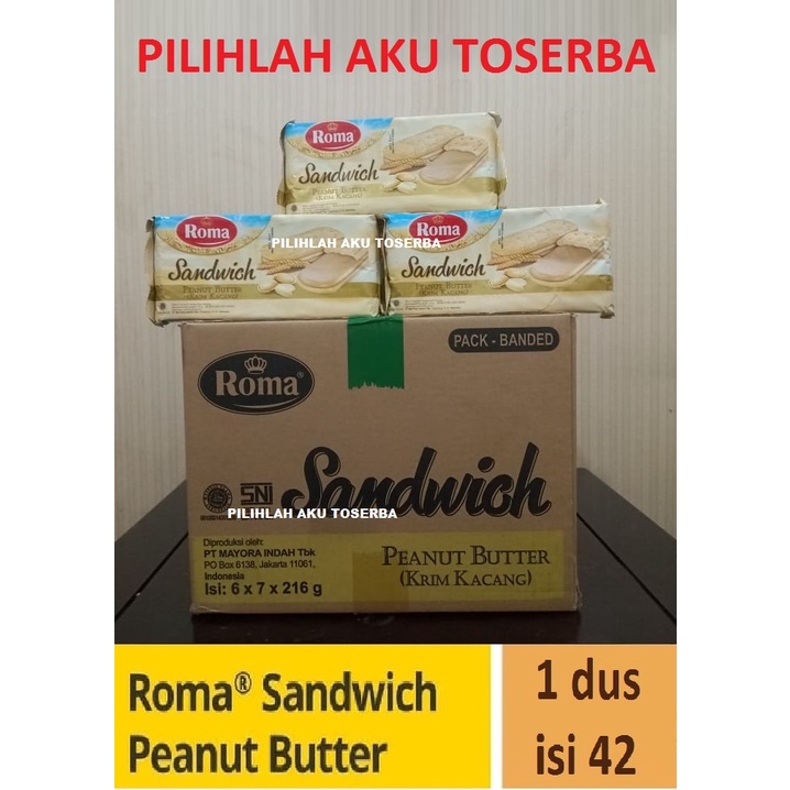 ROMA SANDWICH PEANUT 189 gr - 1 DUS ISI 42 PACK