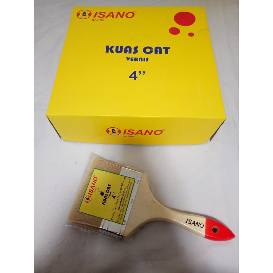 Isano Kuas 4 inch Cat Ukuran 4&quot; 4inch Tembok Dinding Besi Batu Kayu Gagang Kuat