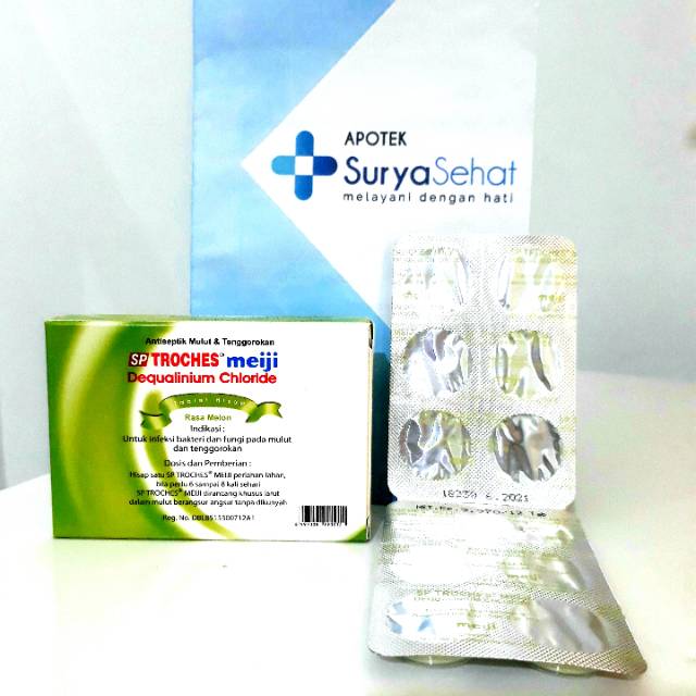 SP Troches Meiji Rasa Strawberry / Melon isi 12 Tablet Hisap - Obat Radang Tenggorokan