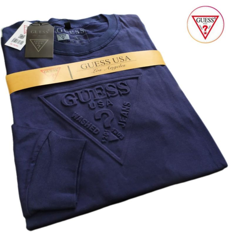kaos panjang emboss guess
