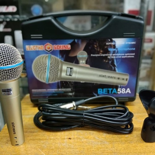 Micophone ELECTRO SOUND BETA 58 Sixtyears Mic Koper (Pakai On/Off)