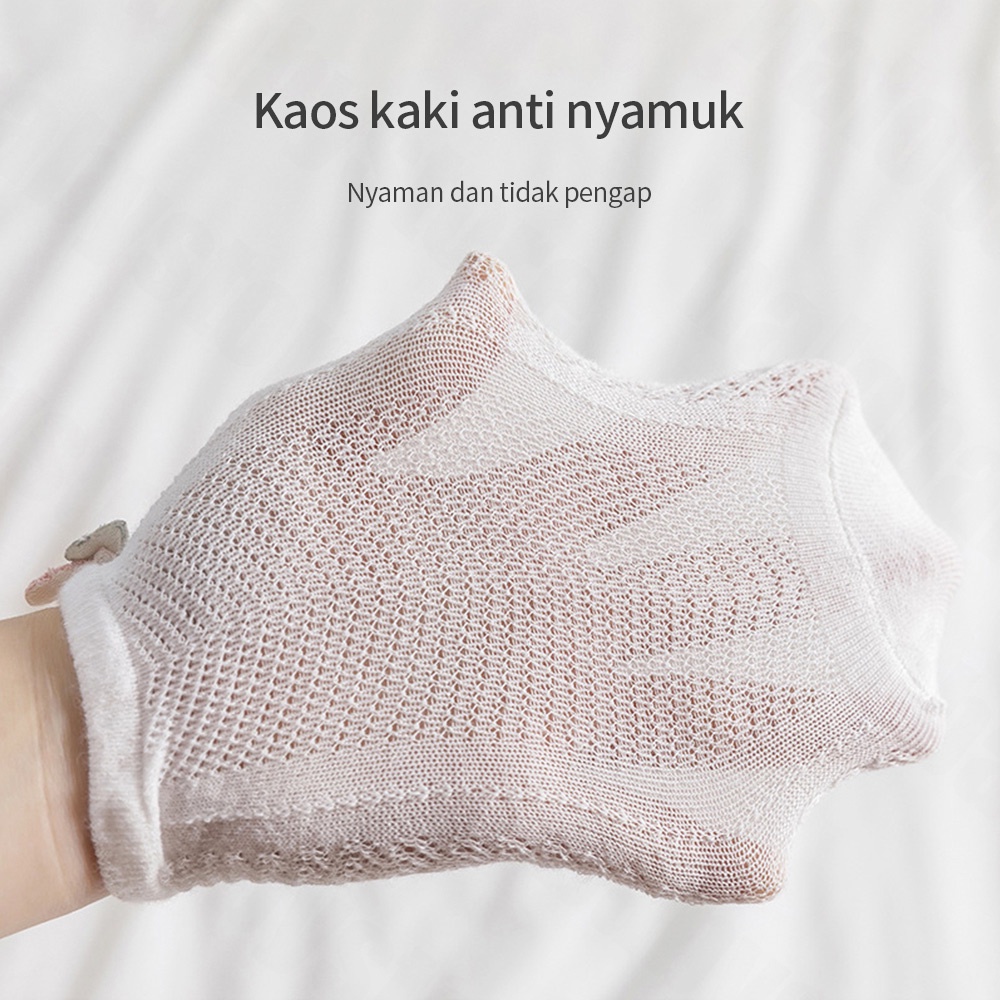 Halobaby Kaos Kaki Bayi Perempuan  Polos Karakter Anti Slip / Kaus Kaki Bayi Newborn