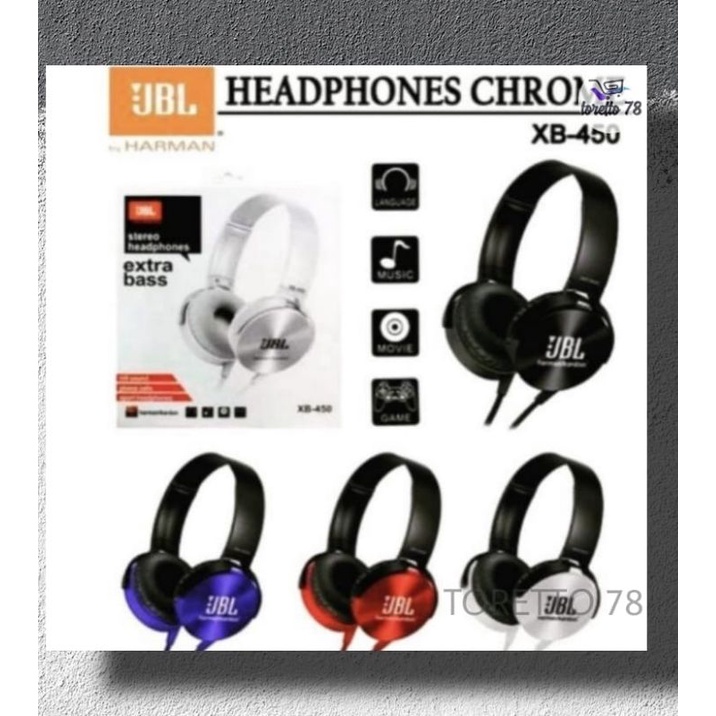 Headset Bando Besar Super Bass XB-450 JBL