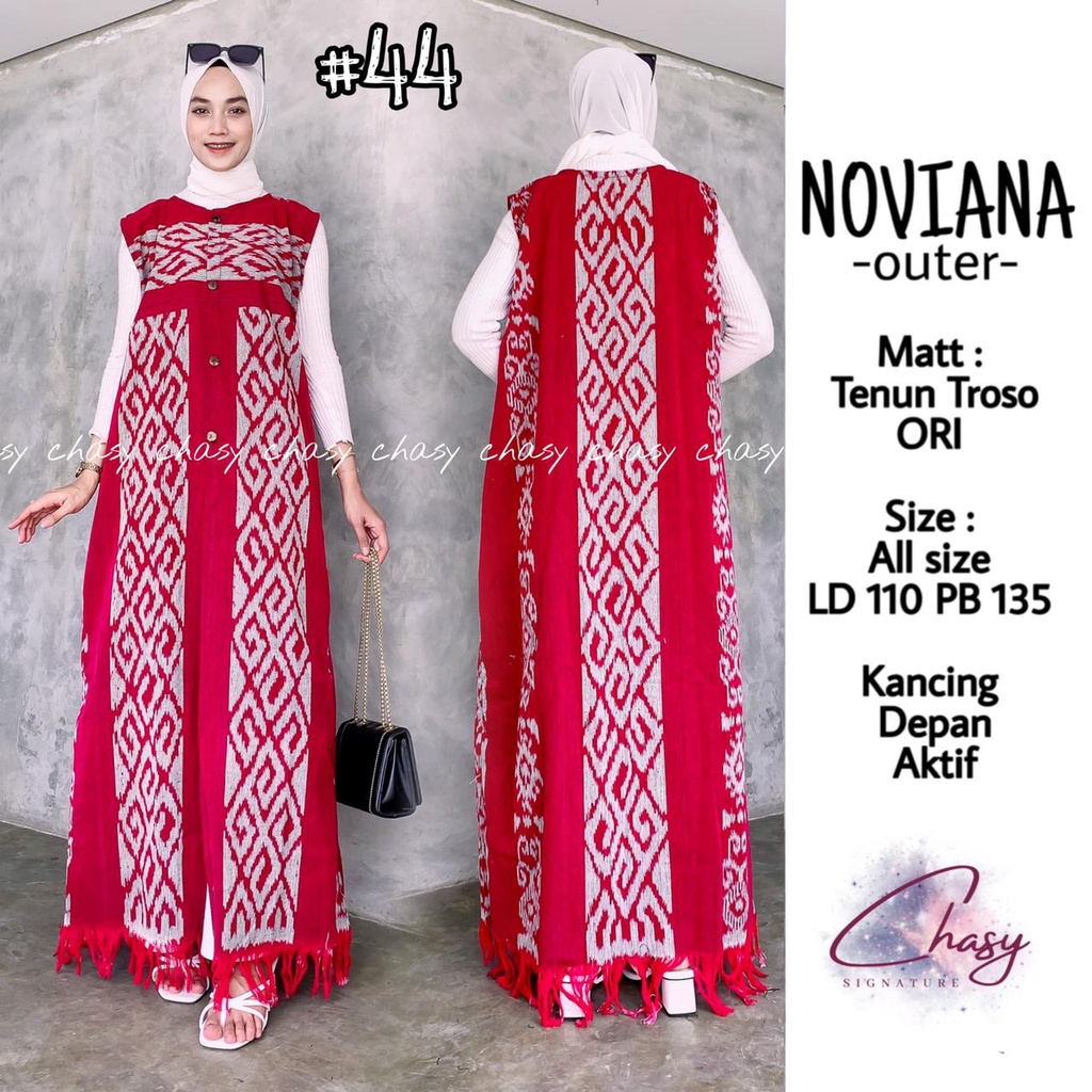 Long Outer Batik Tenun by Butik Batik Solo Bahan Tenun kode  LONG OUTER BATIK TENUN NOVIANA