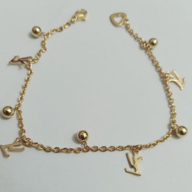 ARIN PERHIASAN GELANG RANTAI LV TITANIUM