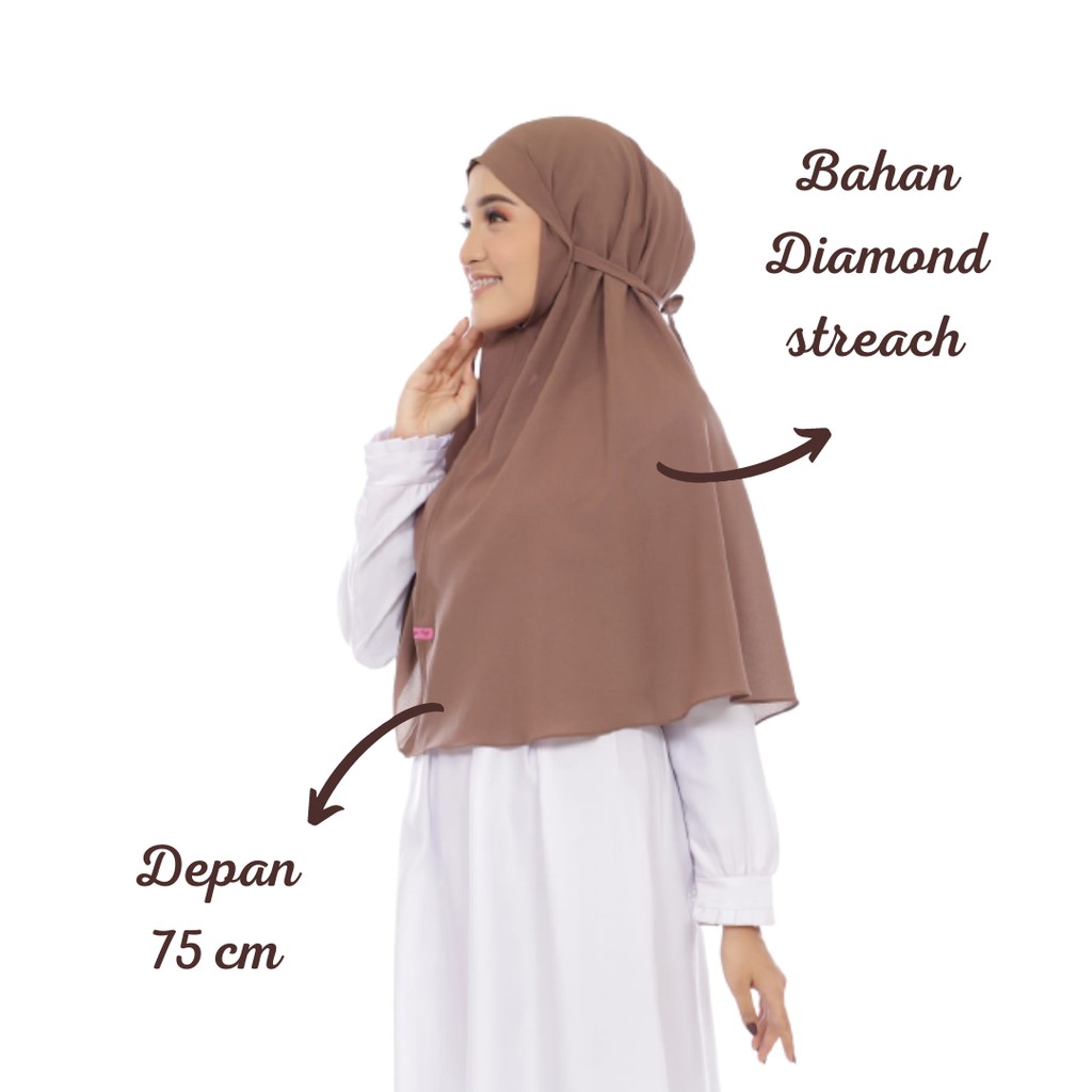 JILBAB BERGO MARYAM TALI 75X95 DIAMOND PREMIUM KERUDUNG HIJAB BERGO INSTANT MURAH COD PART 1-1